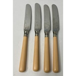 Stanley Roberts Spectrum Light Pink Peach Stainless 4 Dinner Knives